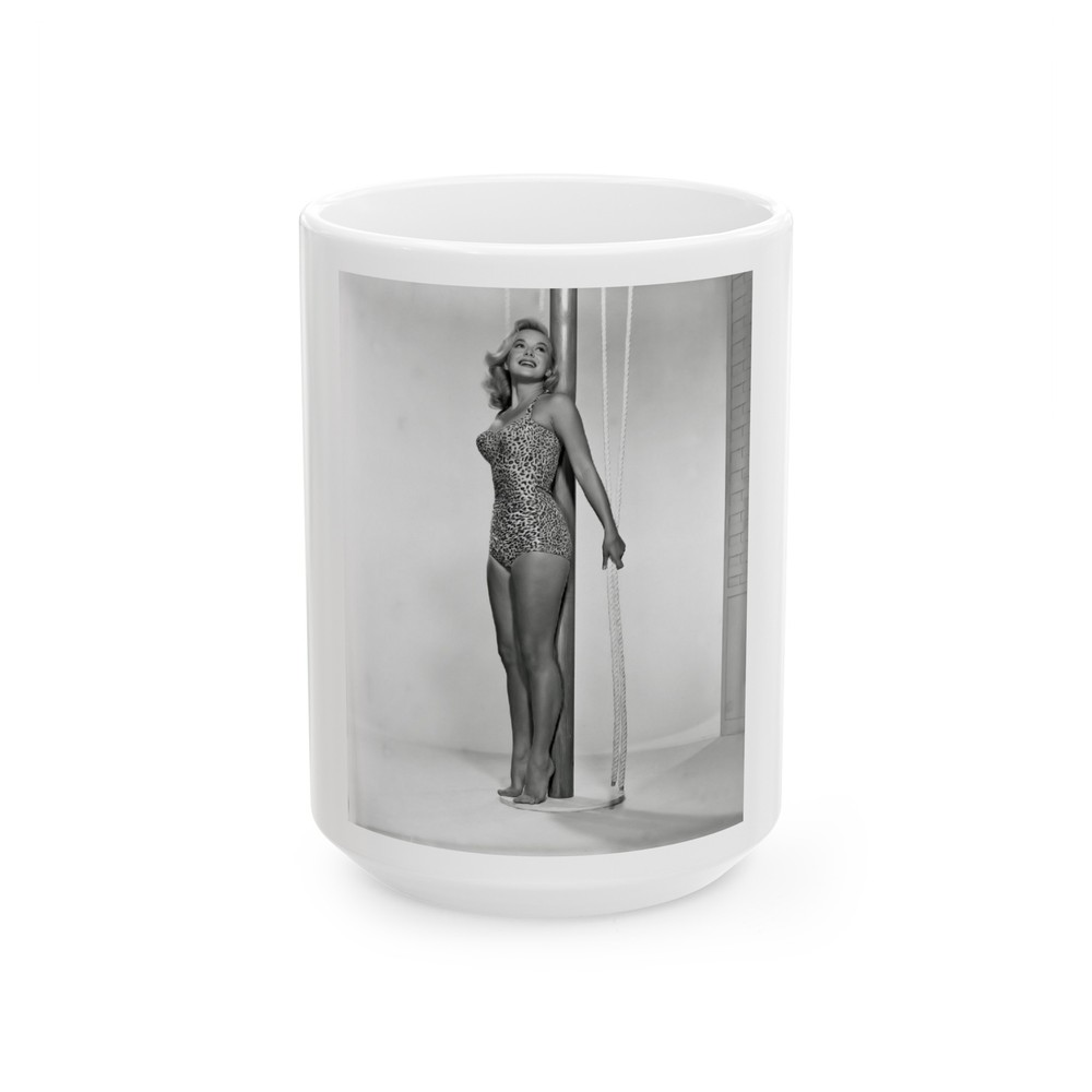 Leslie Parrish #184 (Vintage Female Icon) White Coffee Mug