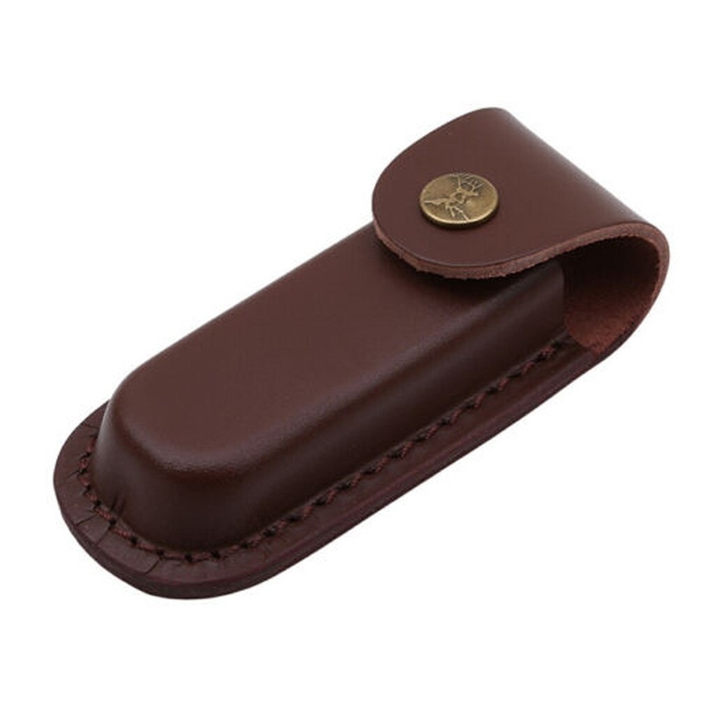 2pcs Leather Sheath Pocket For 5" Belt Carrying Multi Tool Folding Knife Case