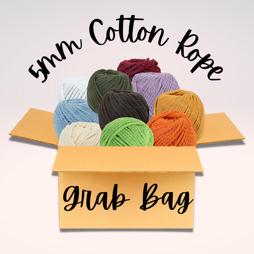 DIY Macramé Random Grab Box of Four 50m Soft Cotton Cords