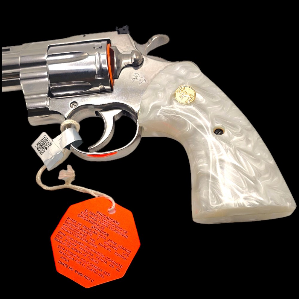 Luxury Colt Python / Anaconda White Pearl Grips – Models 2019 & Up - USA Made