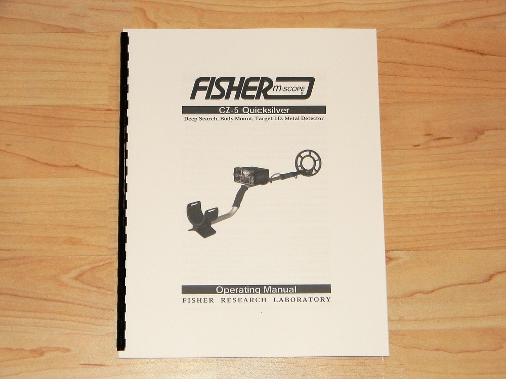 Fisher CZ-5 Quicksilver Metal Detector Operating Manual  - #MD9