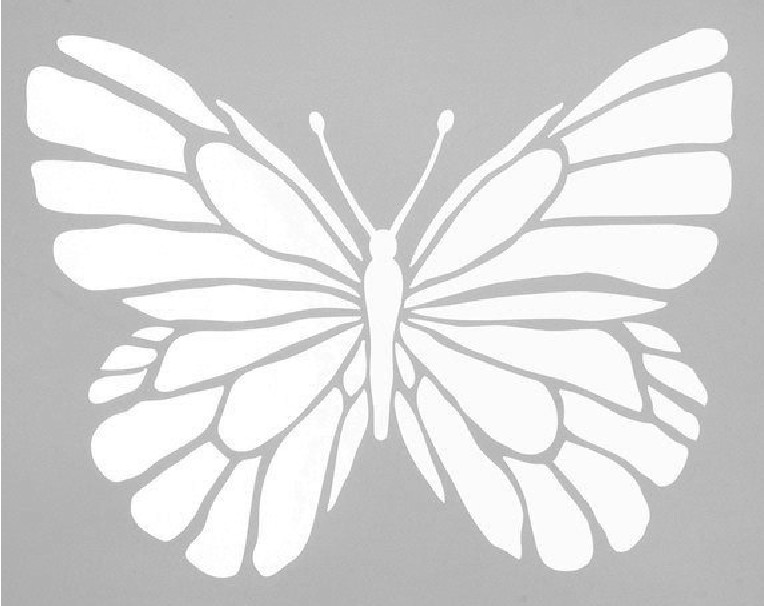 8"x10" Plastic Stencil - Butterfly (RO143)*****