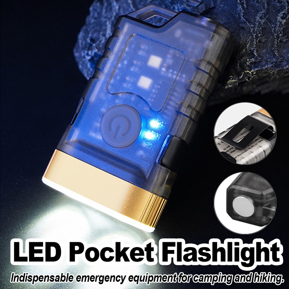 Multifunction Dimming Flashlight Light Keychain Waterproof Mini Usb Magnetic Led