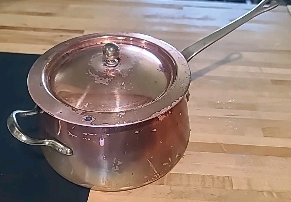 Vintage Copper & Brass Cooking Pot
