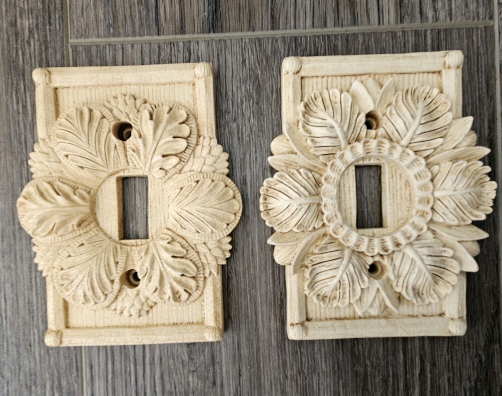 Vintage 1998 CBK LTD, LLC Light Switch Cover Plates Two *Not Identical Patterns
