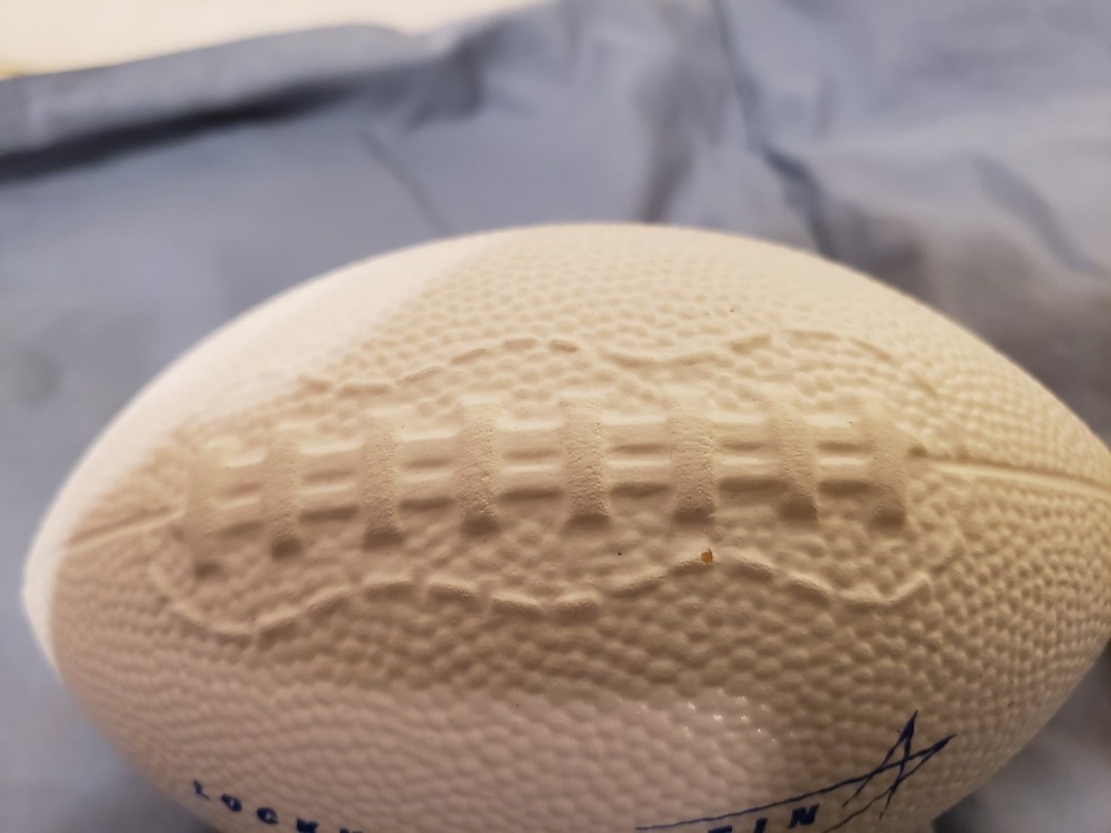 Lockheed Martin Foam Football Blue & White 6"
