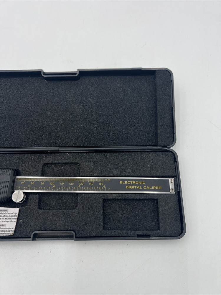 Electronic 6.1-Inch Digital Caliper with LCD Readout and Storage Case