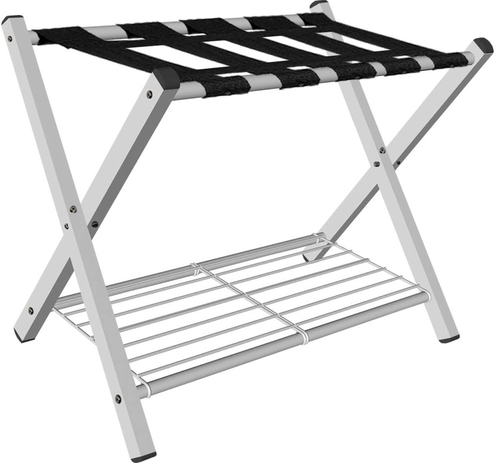 mocomax 1 Pack Folding Luggage Rack for Guest Room, Foldable Suitcase Stand Hold