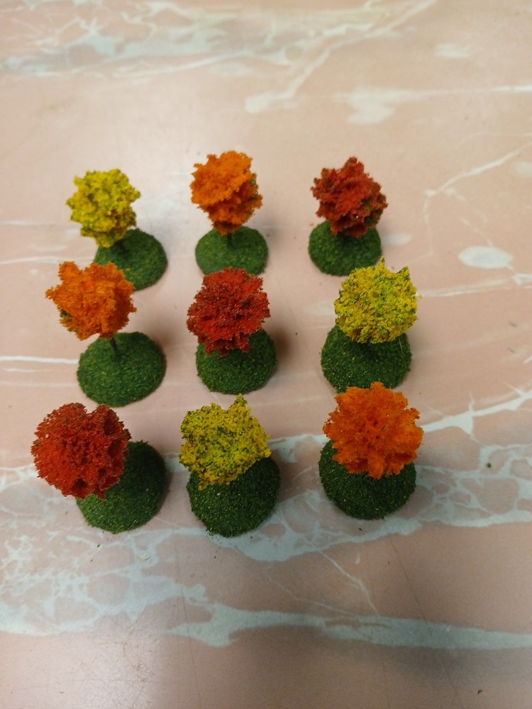 9 based Landscape Model Micro Fall Trees wargaming scenery terrain 1"-1.5"