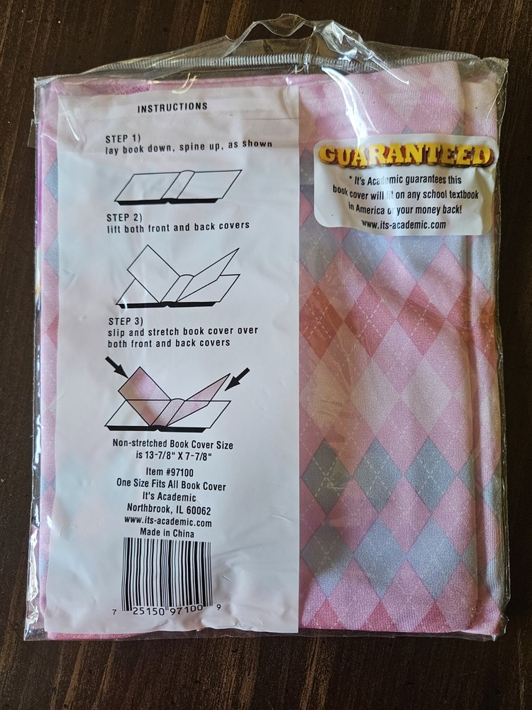 Fabric Book Covers One Size Fits All Stretchable Reusable Washable