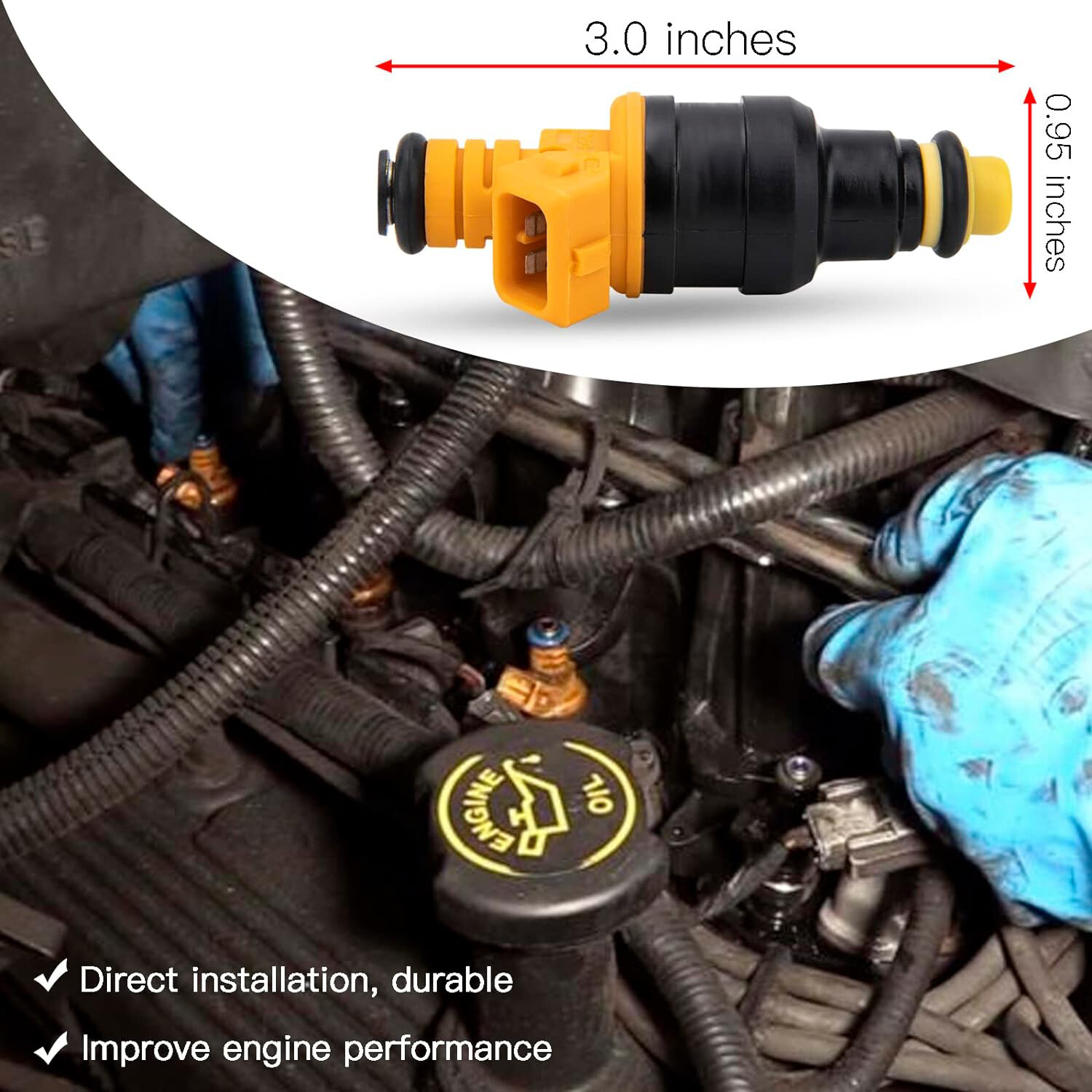 8pcs Flow Matched Bosch Fuel Injectors 0280150943 for Ford 4.6 5.0 5.4 5.8L