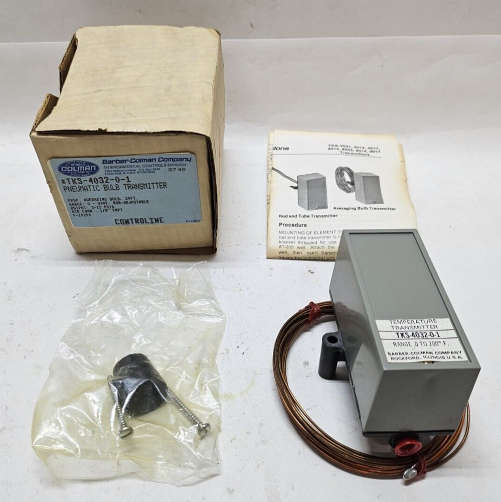 BARBER COLMAN TKS-4032-0-1 Pneumatic Bulb Transmitter