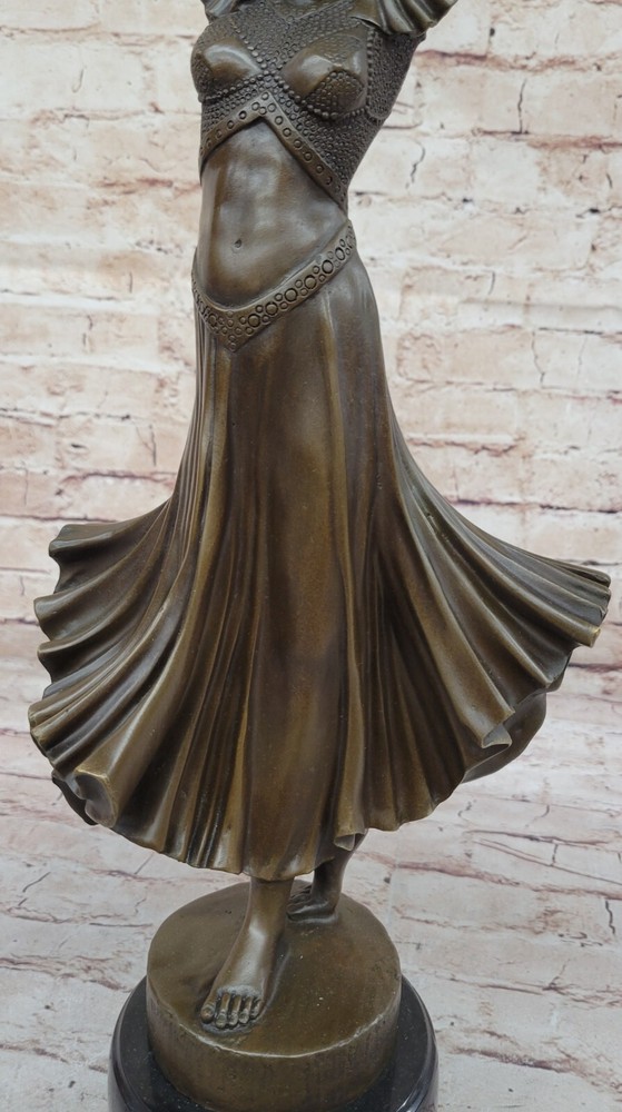 Lost Wax Method Elegance Chiparus Hindu Dancer Statue Figurine