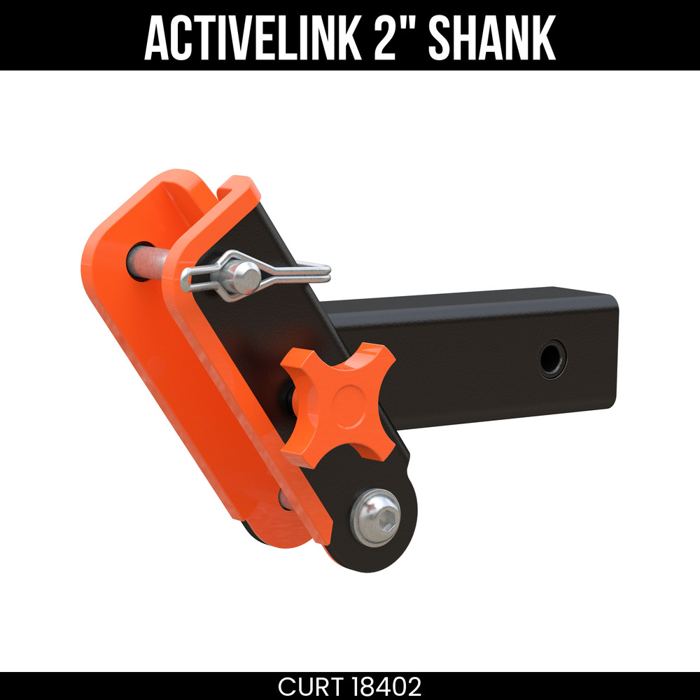 CURT ActiveLink 2 Inch Trailer Hitch Receiver Shank 18402