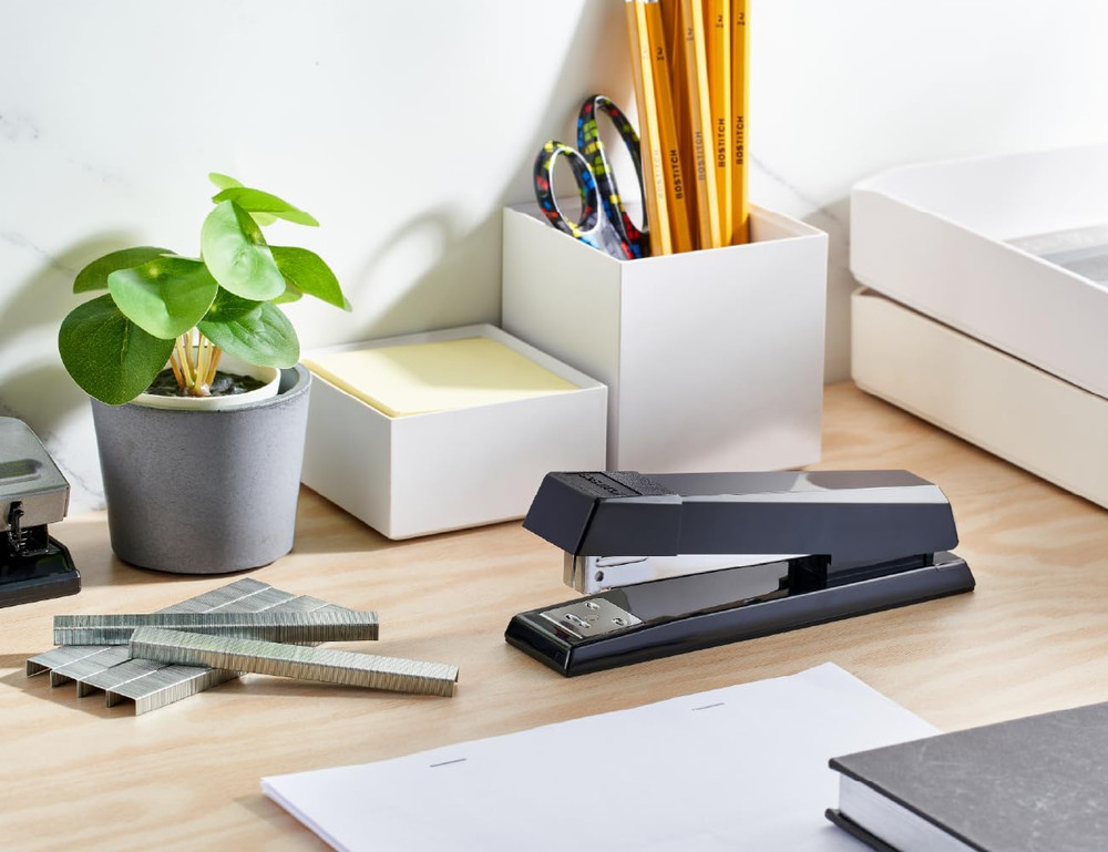 Office Stapler, No-Jam Premium for Desktop, Includes 1,250 Staples, Full-Strip,