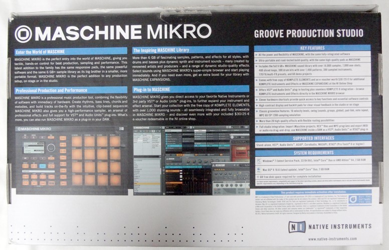 Native Instruments Maschine Mikro MK3 MIDI Beat Drum Pad Production Controller!