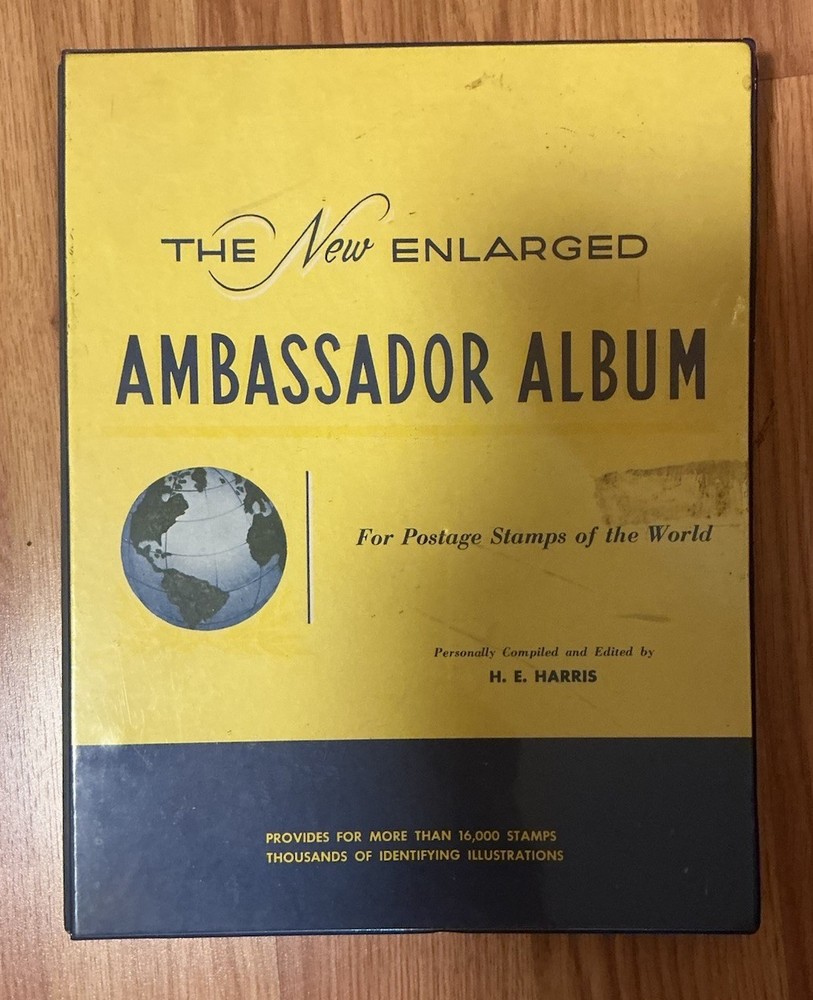 Vintage New England Ambassador World Stamp Album Global Collection