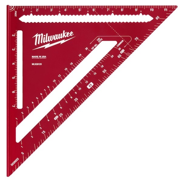 Milwaukee Tool Mlsq0120 Rafter Square, Aluminum, Sae