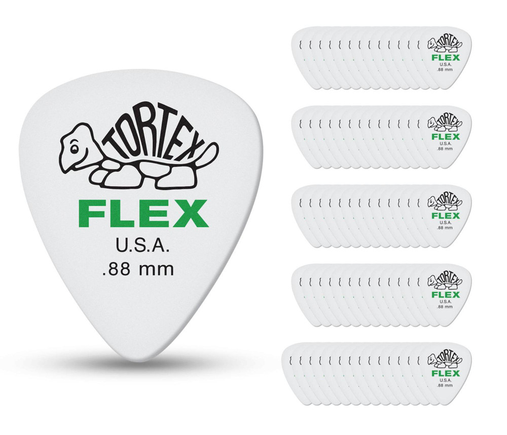 Dunlop Tortex Flex Standard Guitar Picks .88 mm 12 Pack