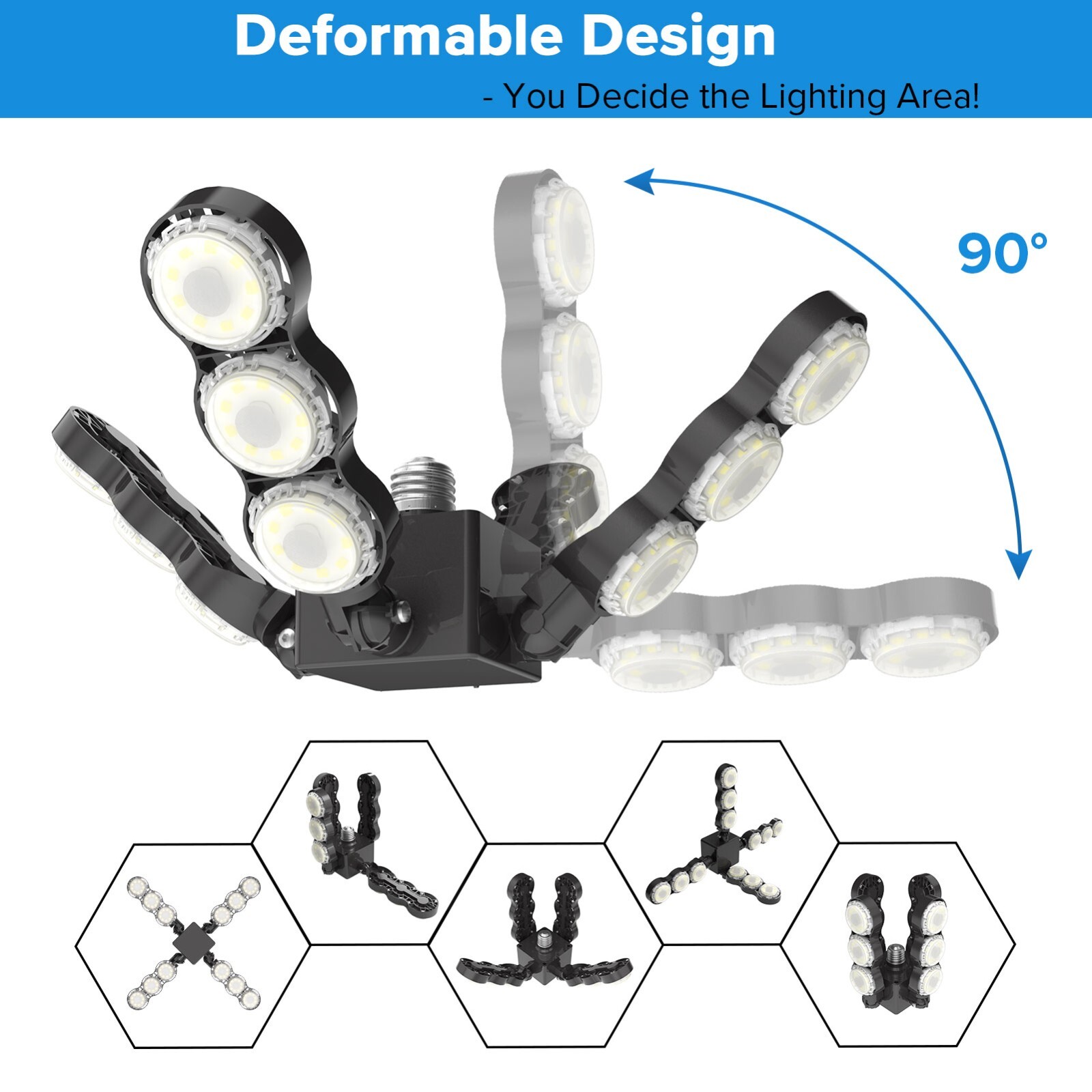 400W Super Bright Warehouse LED High Bay Lights Factory Shop Ceiling Light Lamp