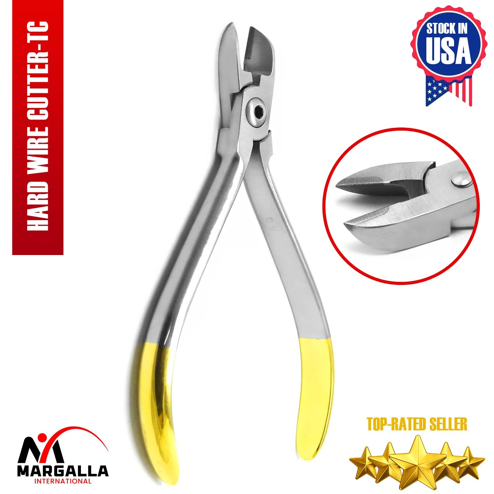 Dental Hard Wire Cutter TC Orthodontic Braces Pin Ligatures Heavy Duty Pliers CE