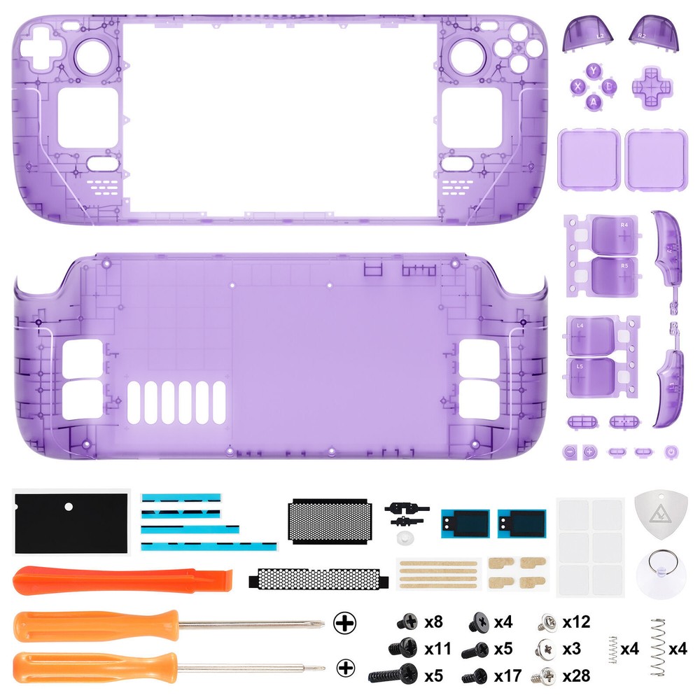 Faceplate Back Plate Buttons Replacement Housing Shell for Steam Deck Console