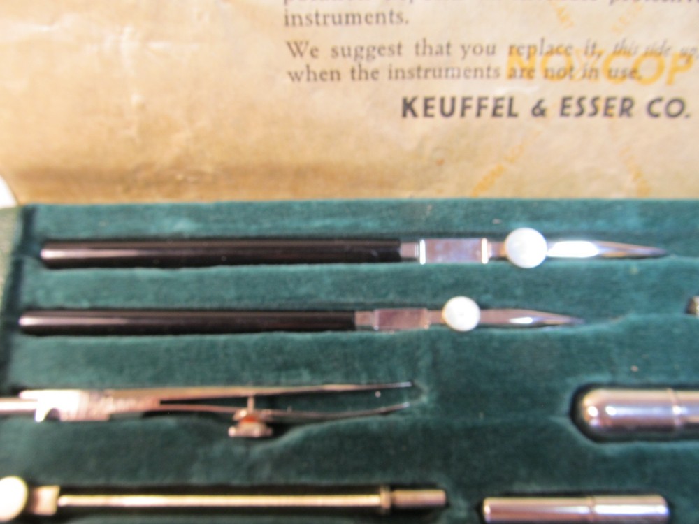 Vintage K & E Drafting Set, Tools Instruments Keuffel Esser
