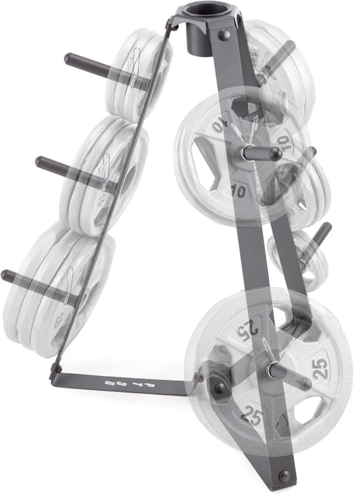 Triangular Weight Plate Storage Rack - Space-Saving Design for Home Gym