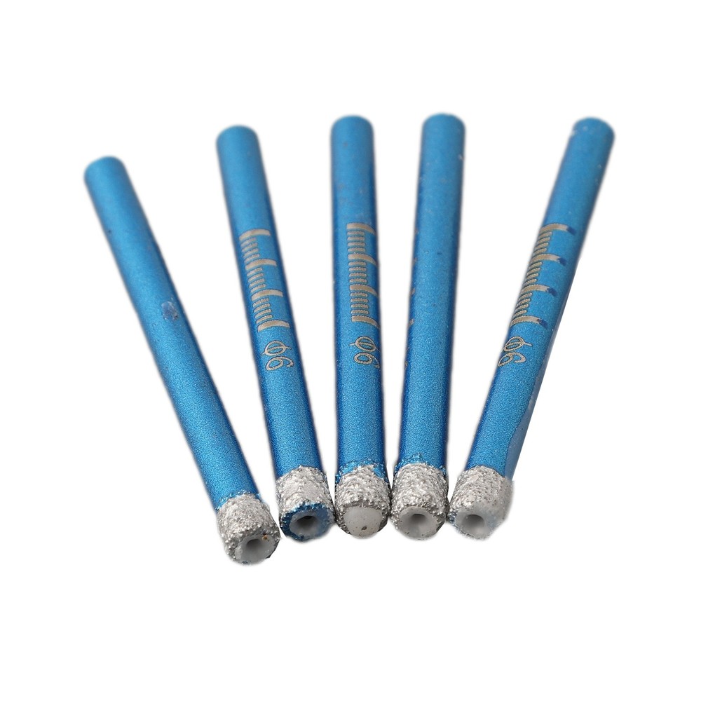 5 Pcs Brazed Dry Drill Tile Drill Bit With Cooling Wax 5*6mm Core Drill