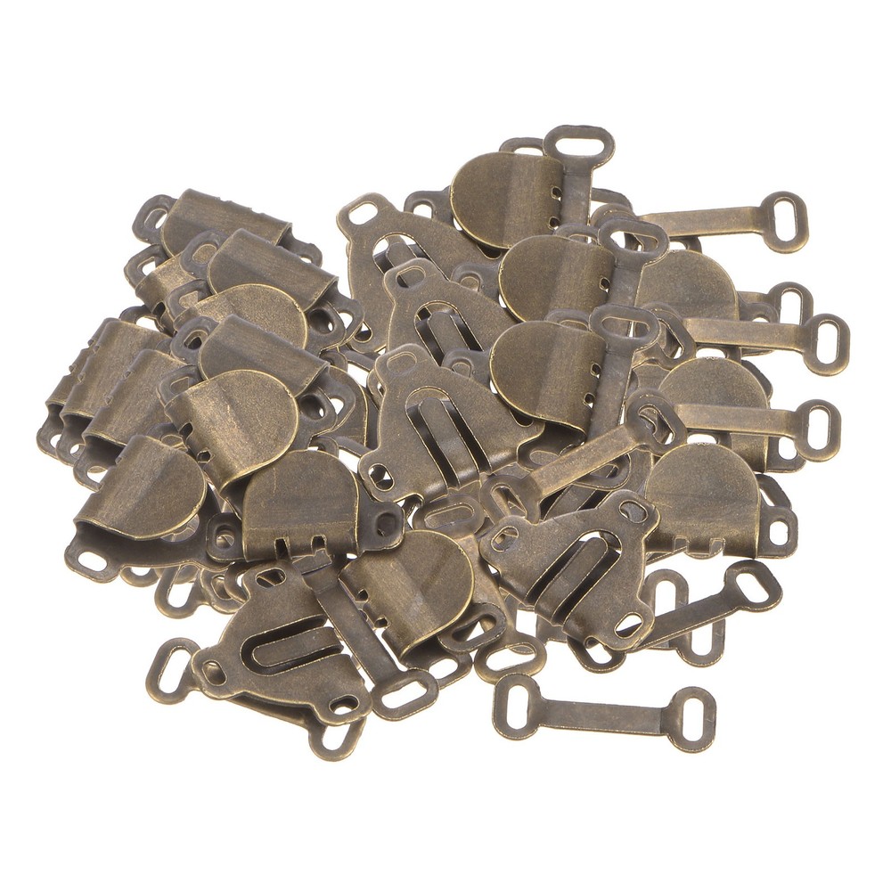 80pcs Sewing Hooks and Eyes Closure Set Copper Bronze
