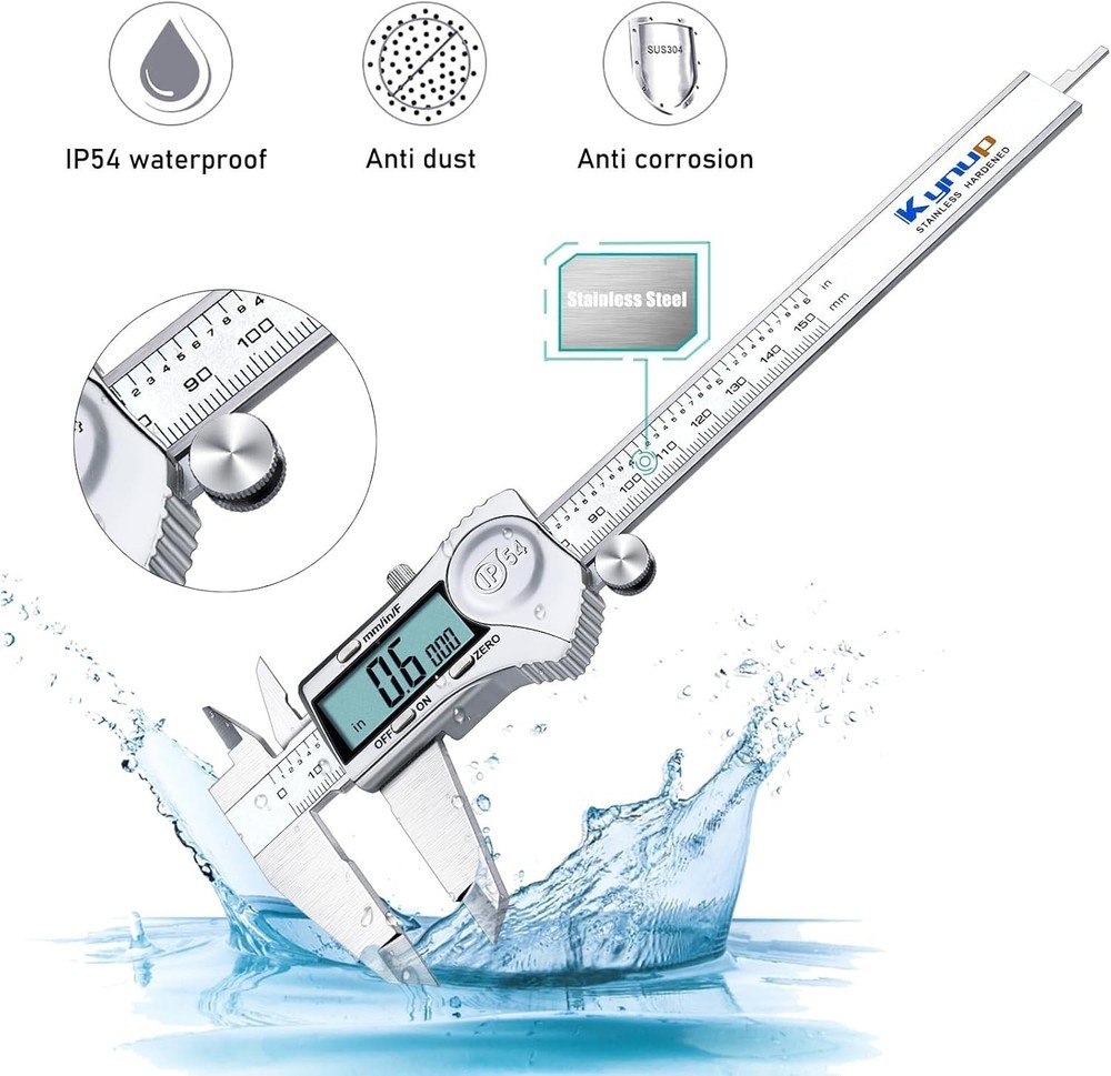 High Accuracy Digital Caliper with Lockable Head and Auto Shut-Off Feature