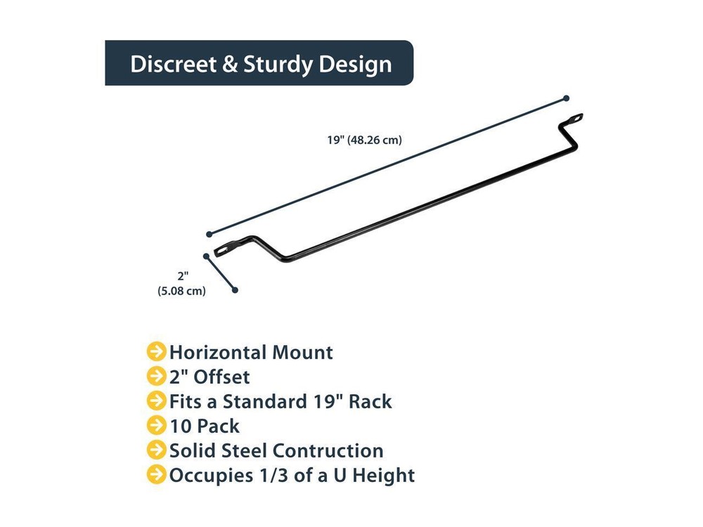 StarTech CMLB102 StarTech.com Cable Lacing Bar - 10 Pack - 75 degrees - 2 in off