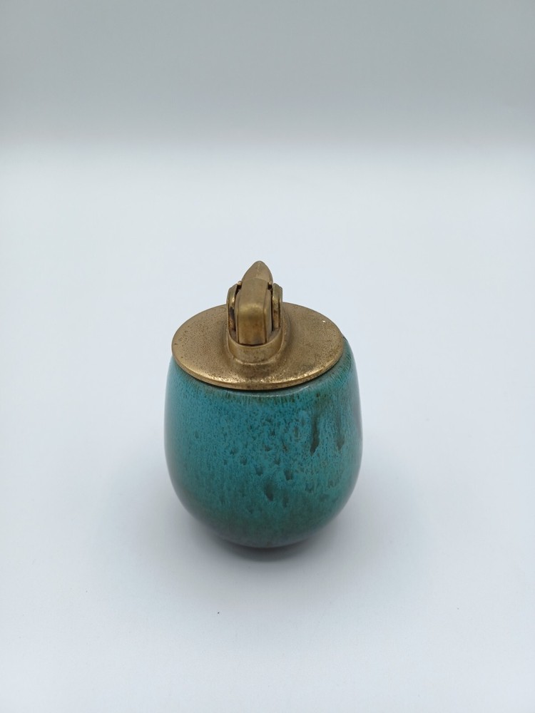 Vintage Ronson Blue Table Lighter