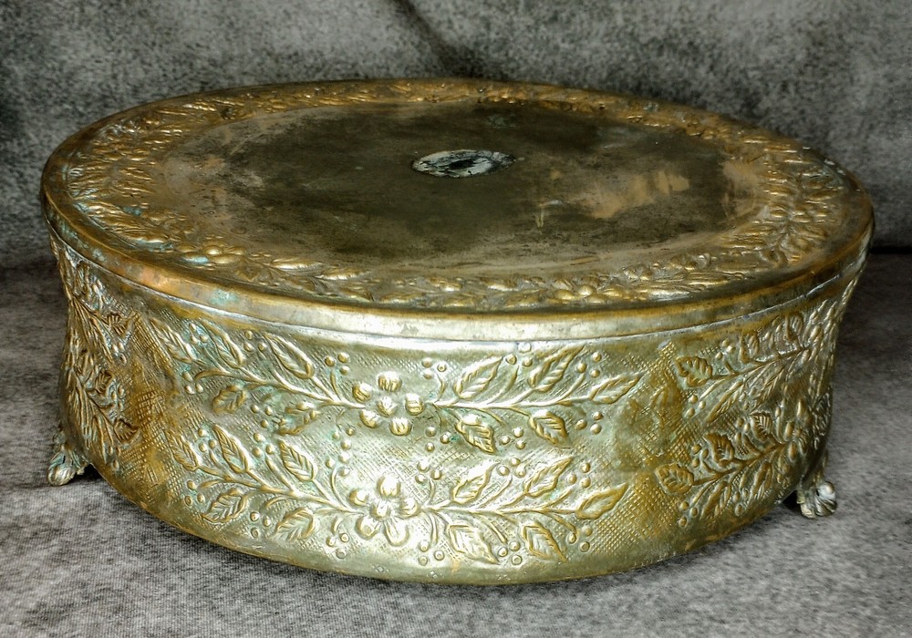 Beautiful Gold Finished Repoussé Cake Riser Circa 1900