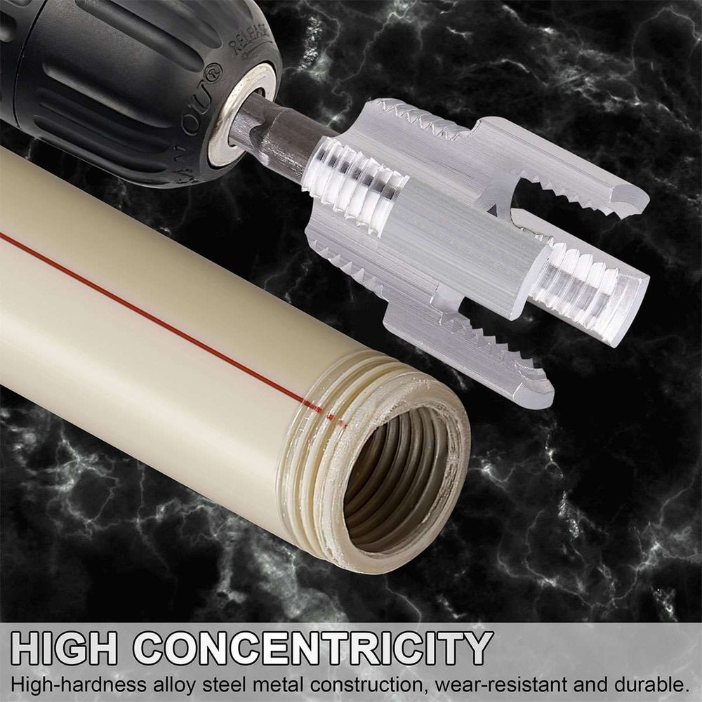 2Pcs 1/2''&3/4'' Water Pipe Integrated Internal & External Pipe Threading Tool