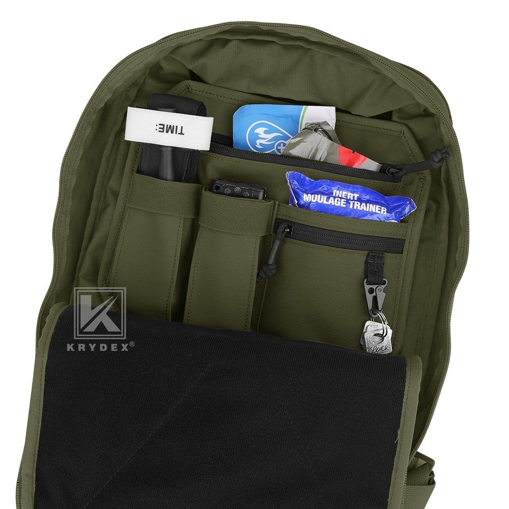 KRYDEX Tactical Organizer Panel Hook Backed Admin EDC Holder Lightweight Green