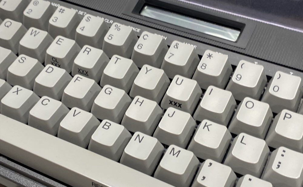 Sharp Electronic Typewriter PA-3260 Gray Portable Calc uTyping Manual Case