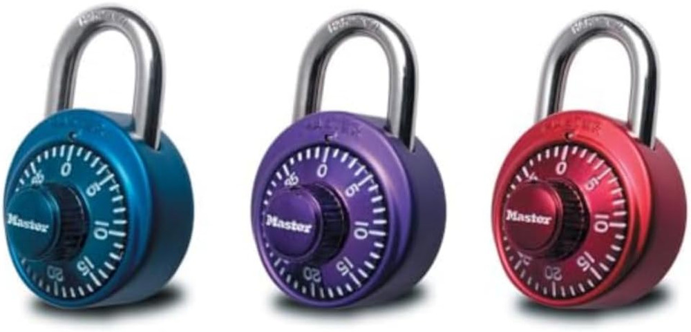 Master Lock 1530DCM Locker Lock Combination Padlock, 1 Pack, Assorted Colors