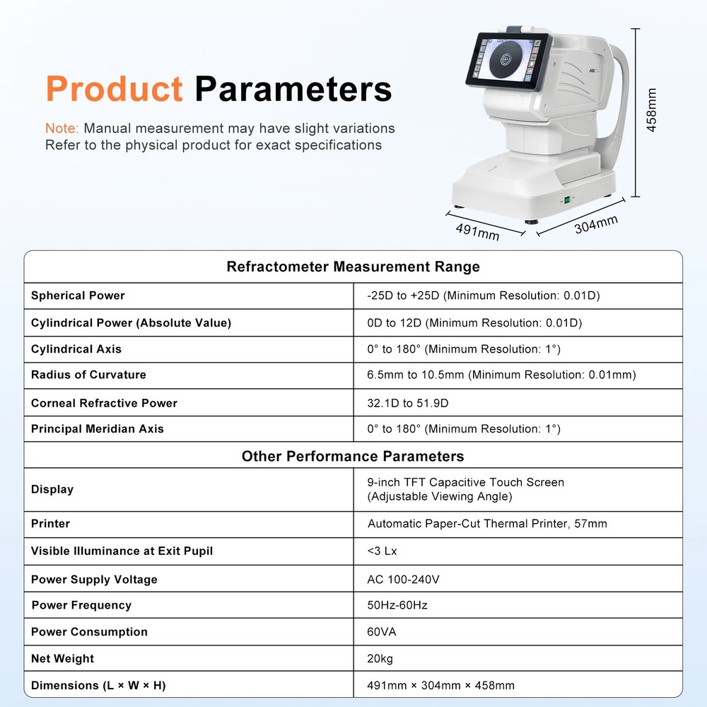 Fully automatic Optometric equipment Auto Refractor/Keratometer