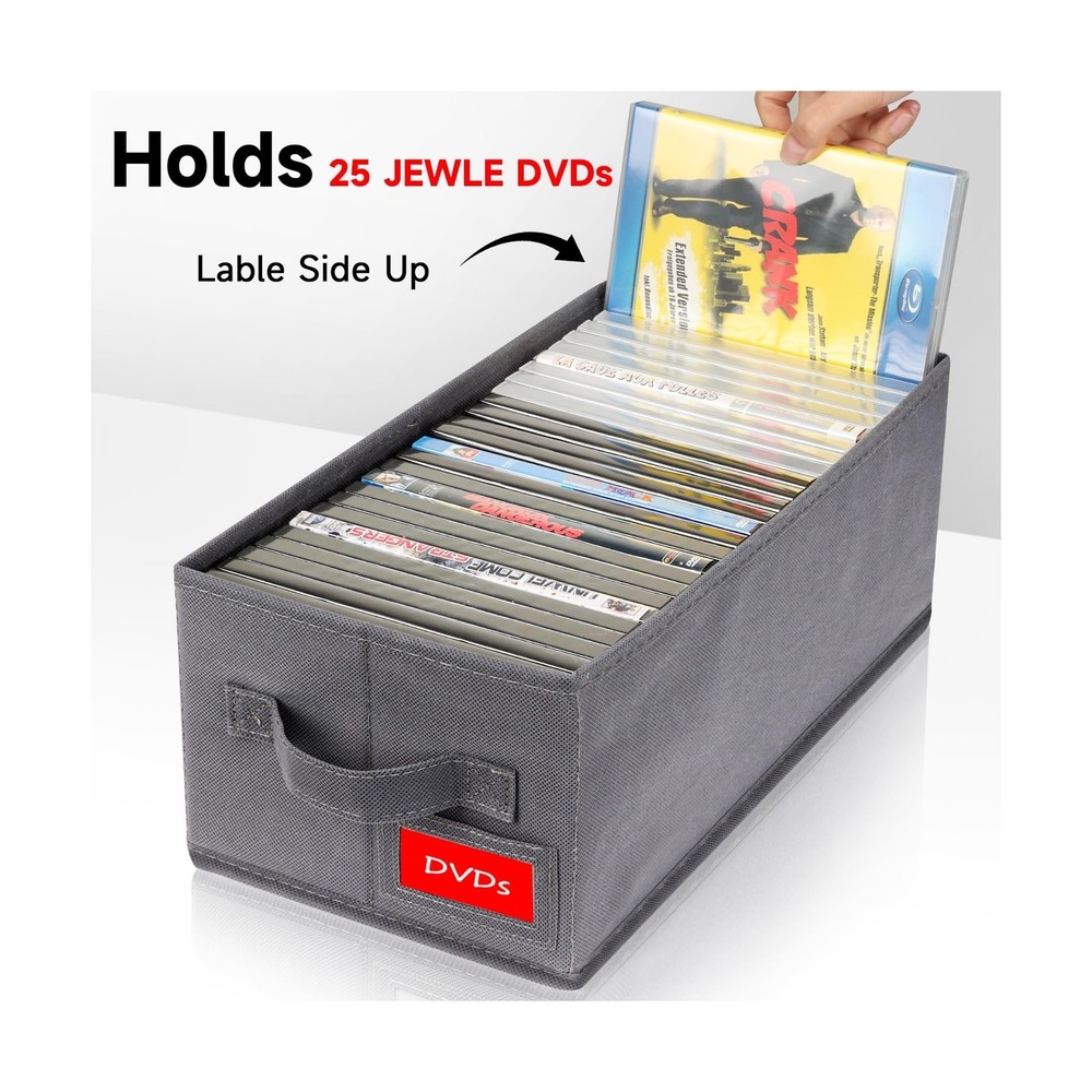 Upgrades DVD Storage Box - Perfect DVD Case Storage Solution, Stack... Fast Ship