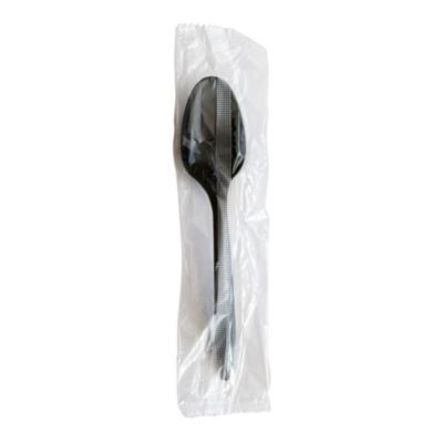 Boardwalk SPOONBLPPIW Mediumweight Polypropylene Teaspoons Black 1000ct