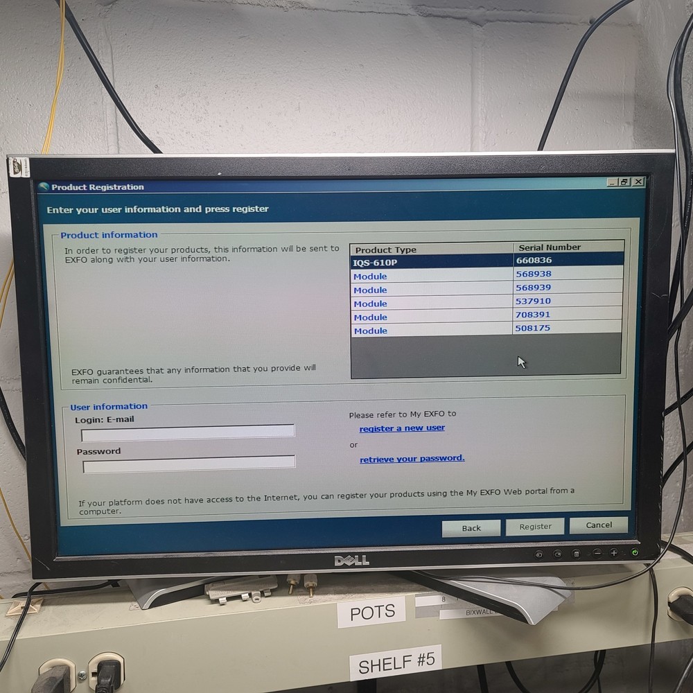 EXFO IQS-610P HS Integrated Qualification System with 4 modules
