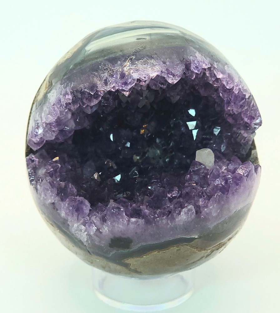 Amethyst Geode Smiling Sphere- Pac Man- WYSIWYG