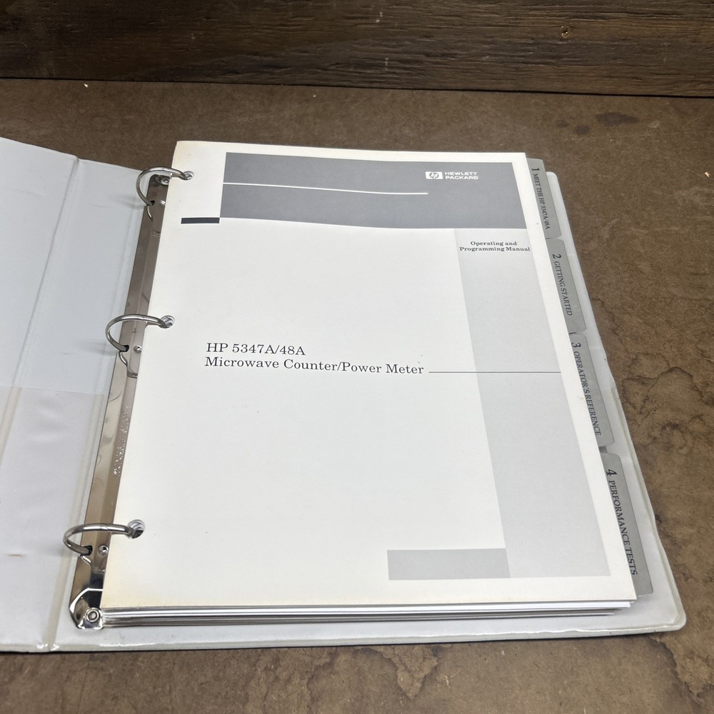 HP 5347A/48A Microwave Counter/power Operating Programming Manual