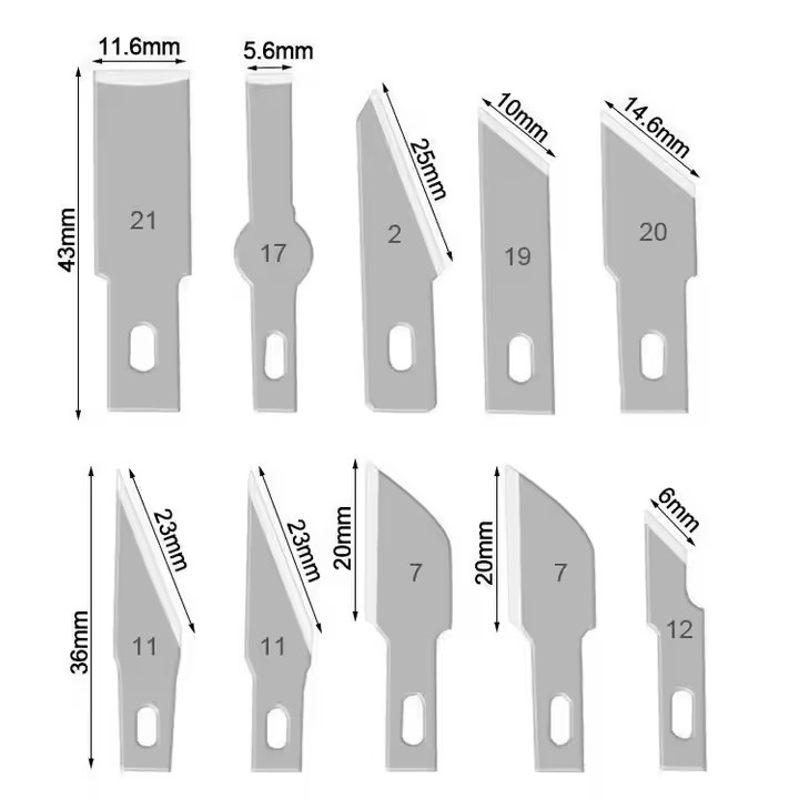 13-Piece Precision Knife Set Craft Cutting Tool Kit with Interchangeable Blades