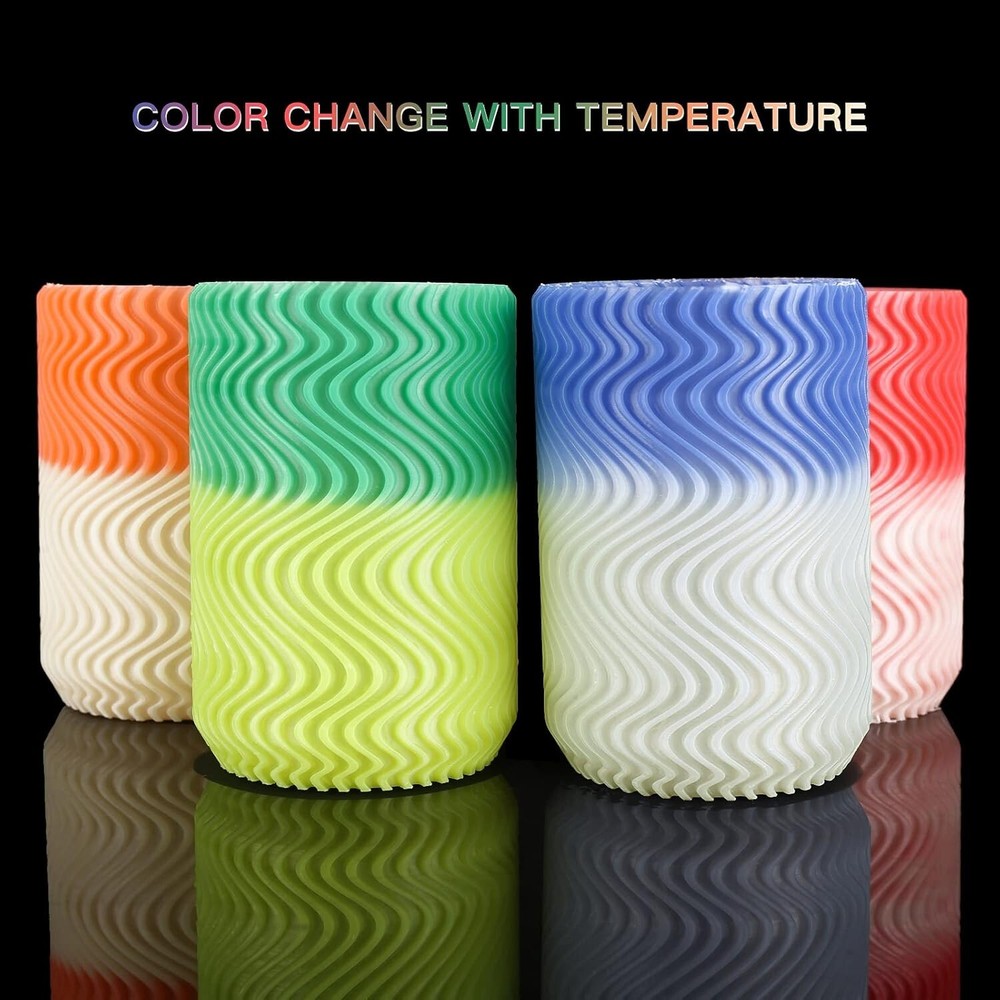 Smooth Printing 3D PLA Filament Bundle - Color Change with Temperature Effects