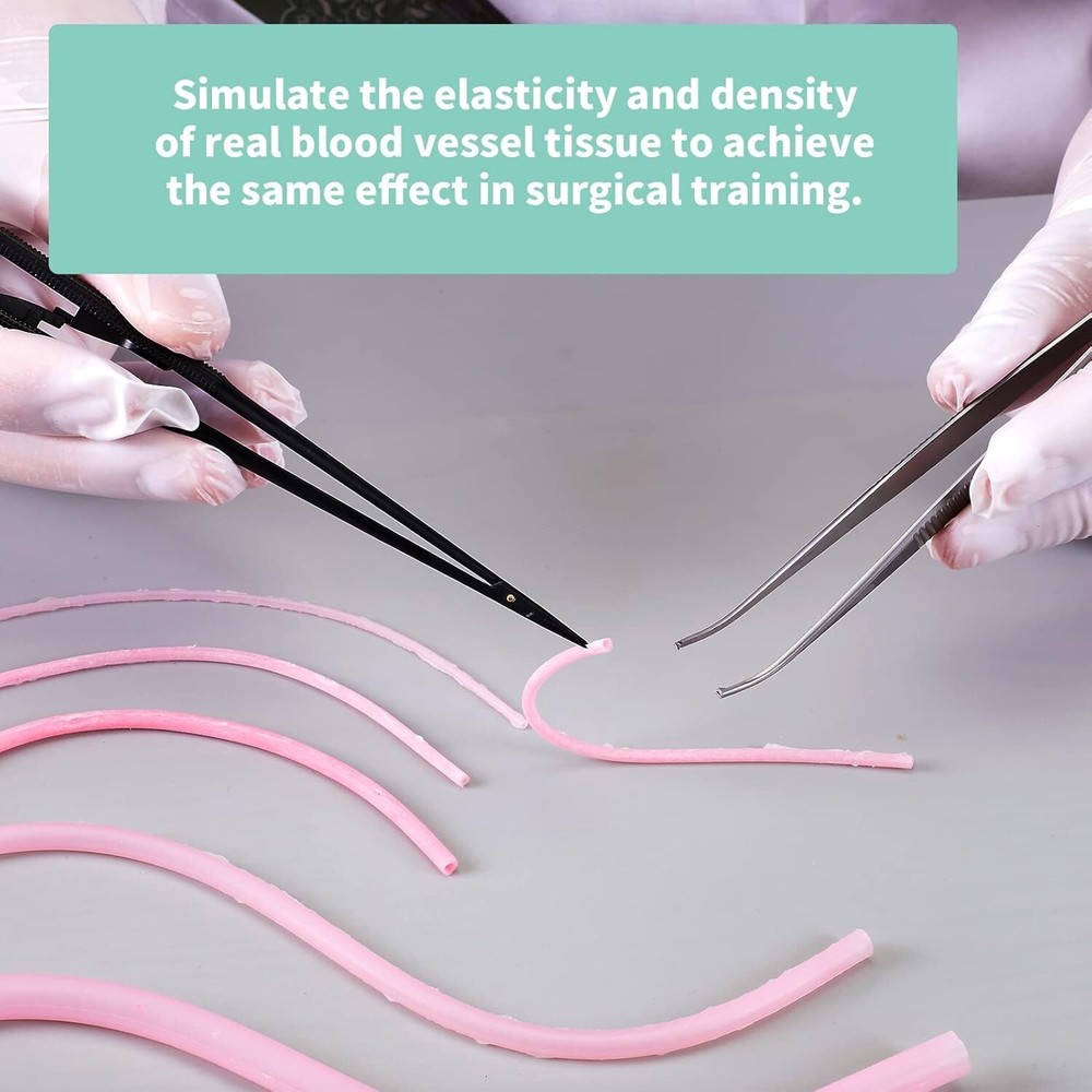 2PCS Vascular Microvascular Anastomosis Suture Practice Exercise Model Mult Size