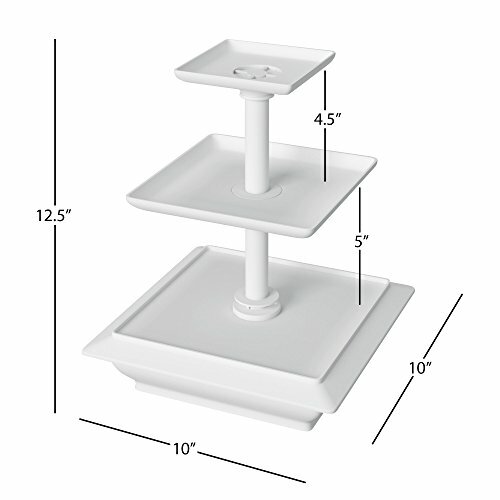 Chef Buddy 3-Tier Cupcake Dessert Stand White