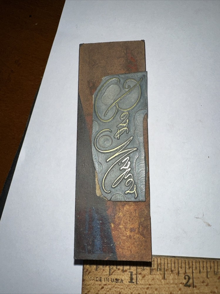 Print Block “ BEST WISHES “ Nice Script!