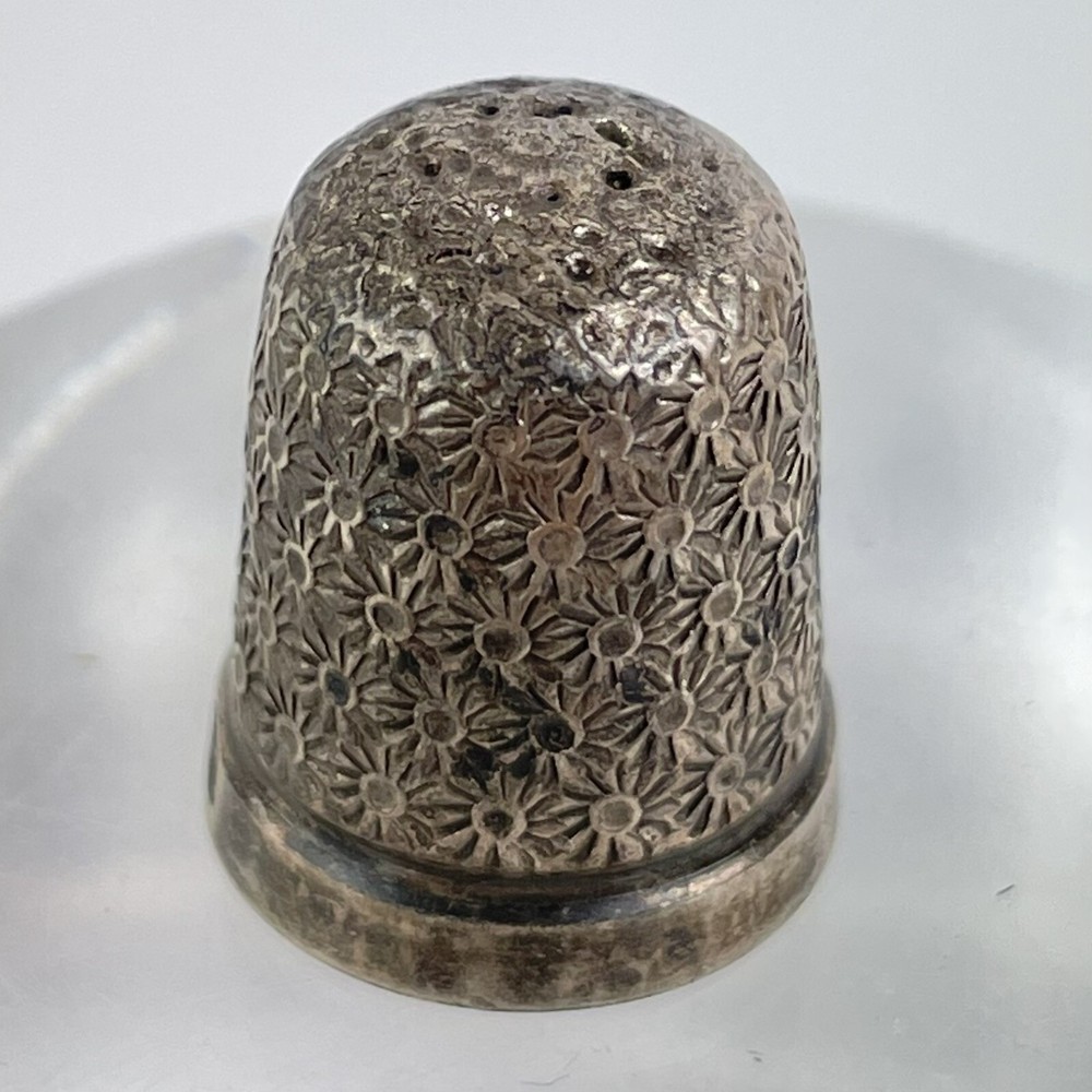 Antique Solid Silver Thimble Size 14 Henry Griffith & Sons Ltd 1908 2cm 2.4g